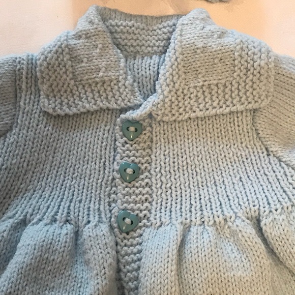 Hand Knit Baby Sweater - Picture 3 of 3